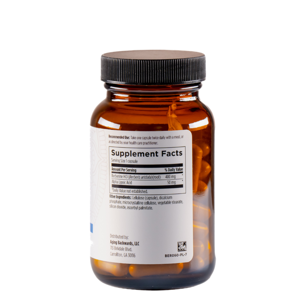 Berberine Gut Vitality back label