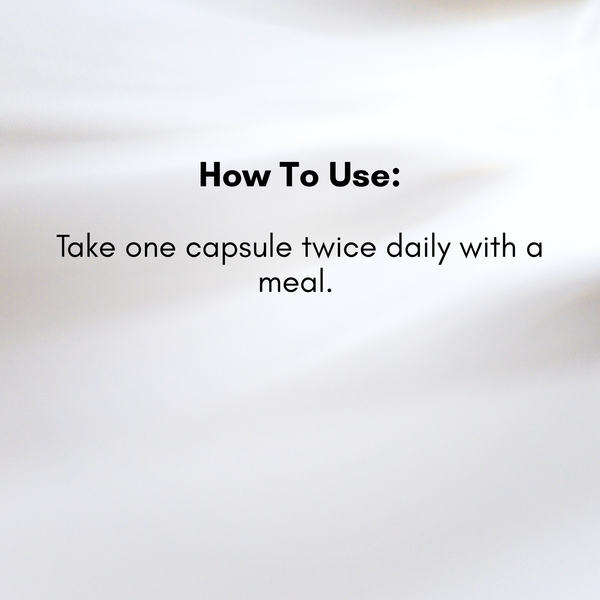 Text instruction on how to use a capsule on a white background