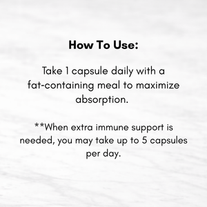 Text instructions on how to use a vitamin D supplement capsule with a white background