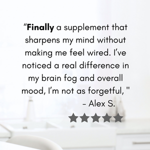 Product review with text and star rating on a white background