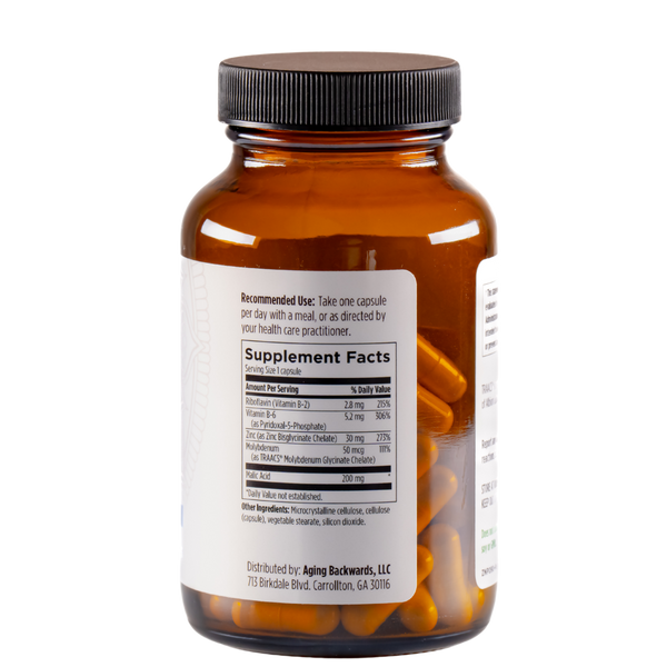 Zinc bottle label back